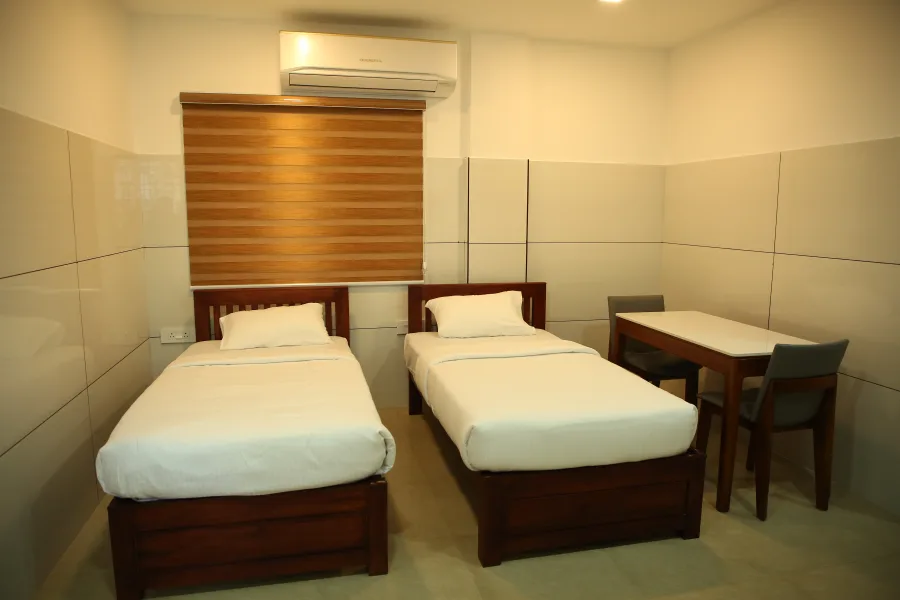 Twin patient room