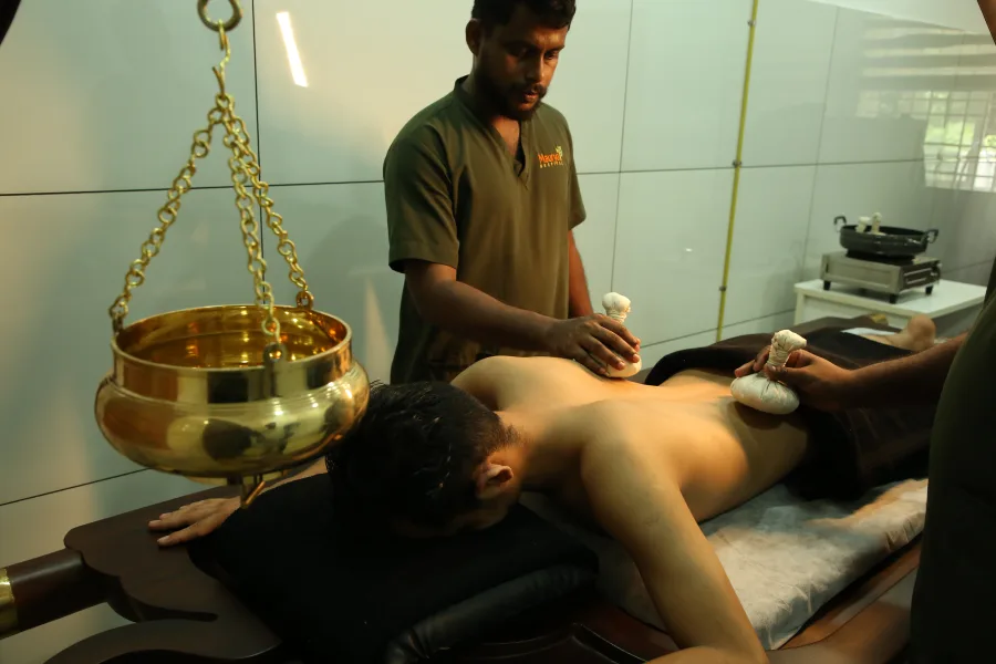 Ayurveda therapy session